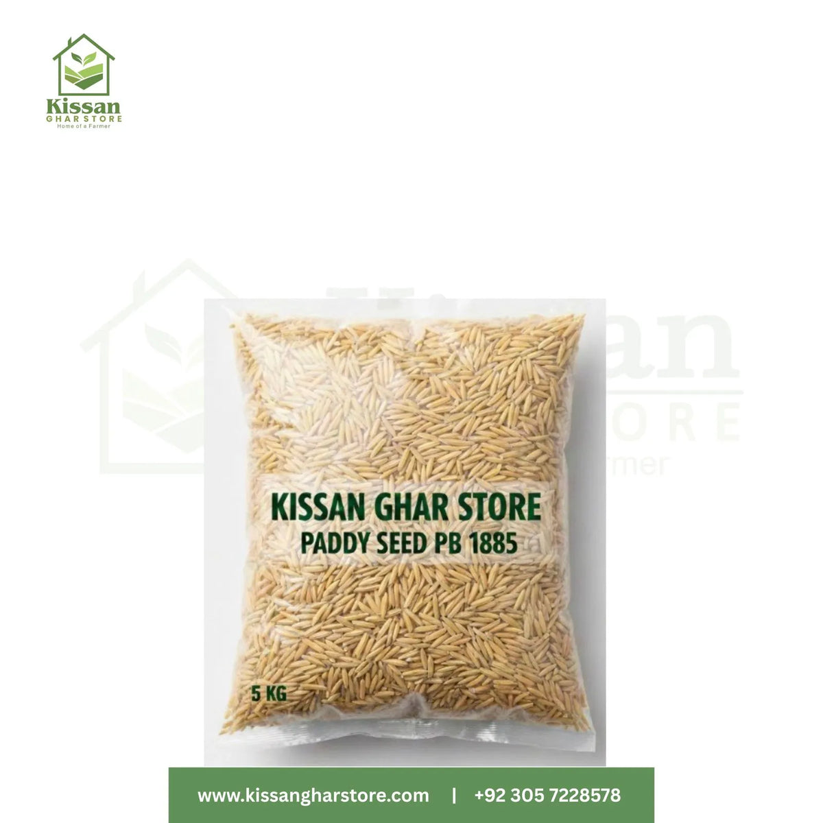 PB 1885 Rice Seed Paddy Seed Pusa Basmati Rice Crop Made by Kissan Ghar Store 5KG