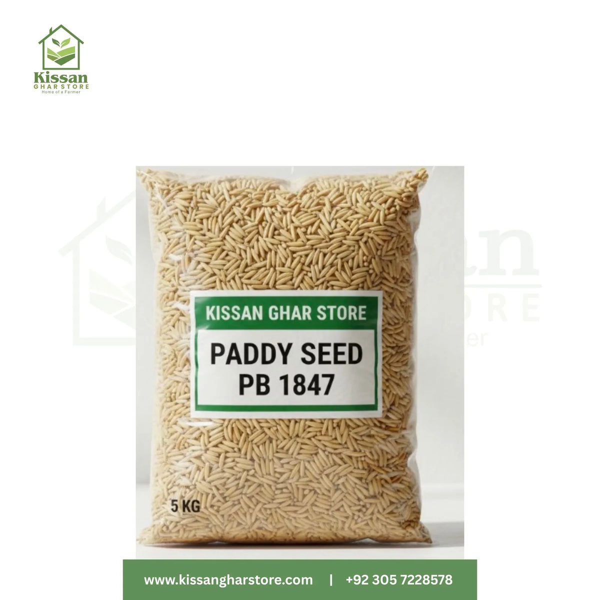 PB 1847 Rice Seed Pusa Rice Crop Maded by Kissan Ghar Store 5 KG