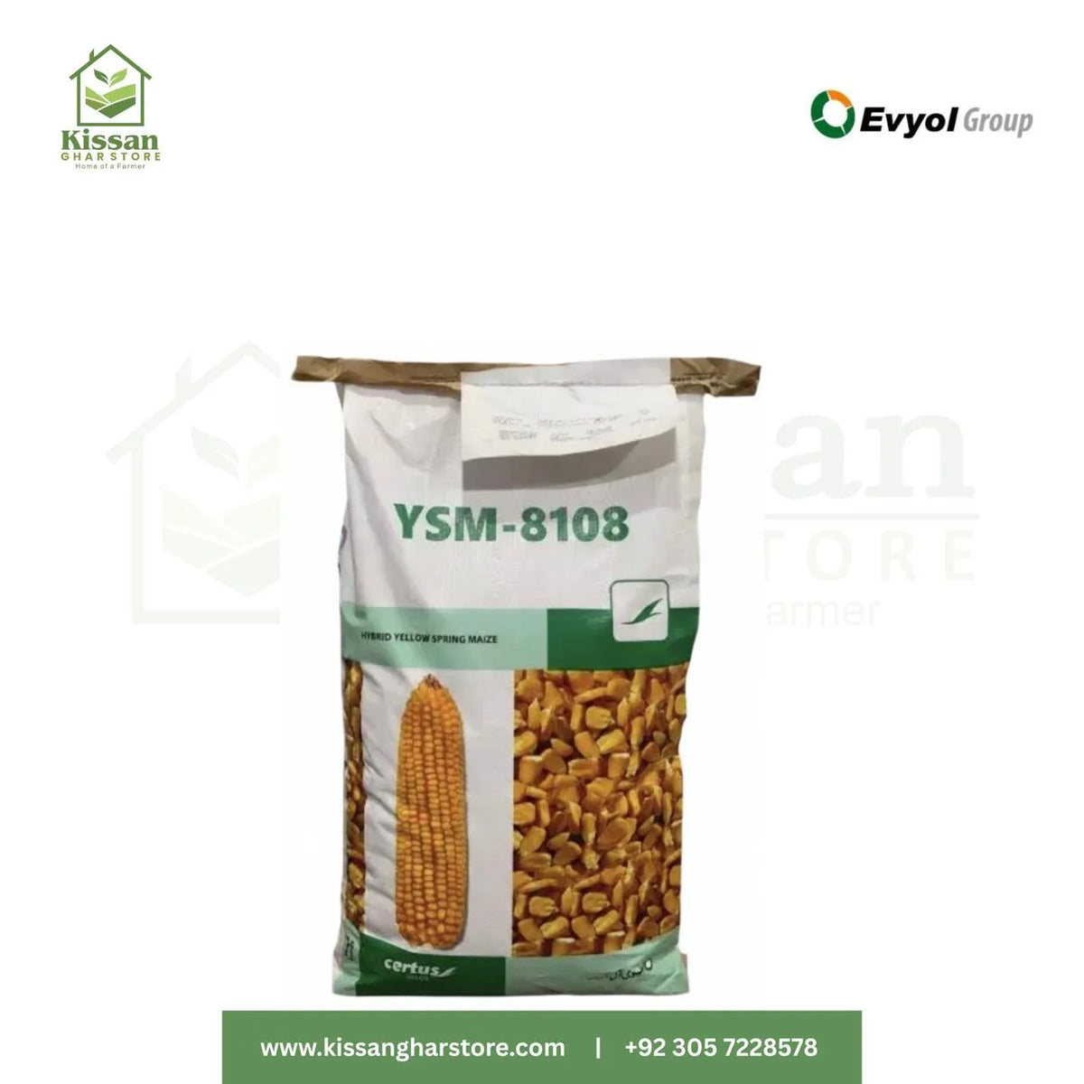 YSM 8108 Hybrid Seeds Hybrid Corn Seeds Evyol Group Agpharma Certus Seeds Cobagro  Kanzo Solvay  10 KG