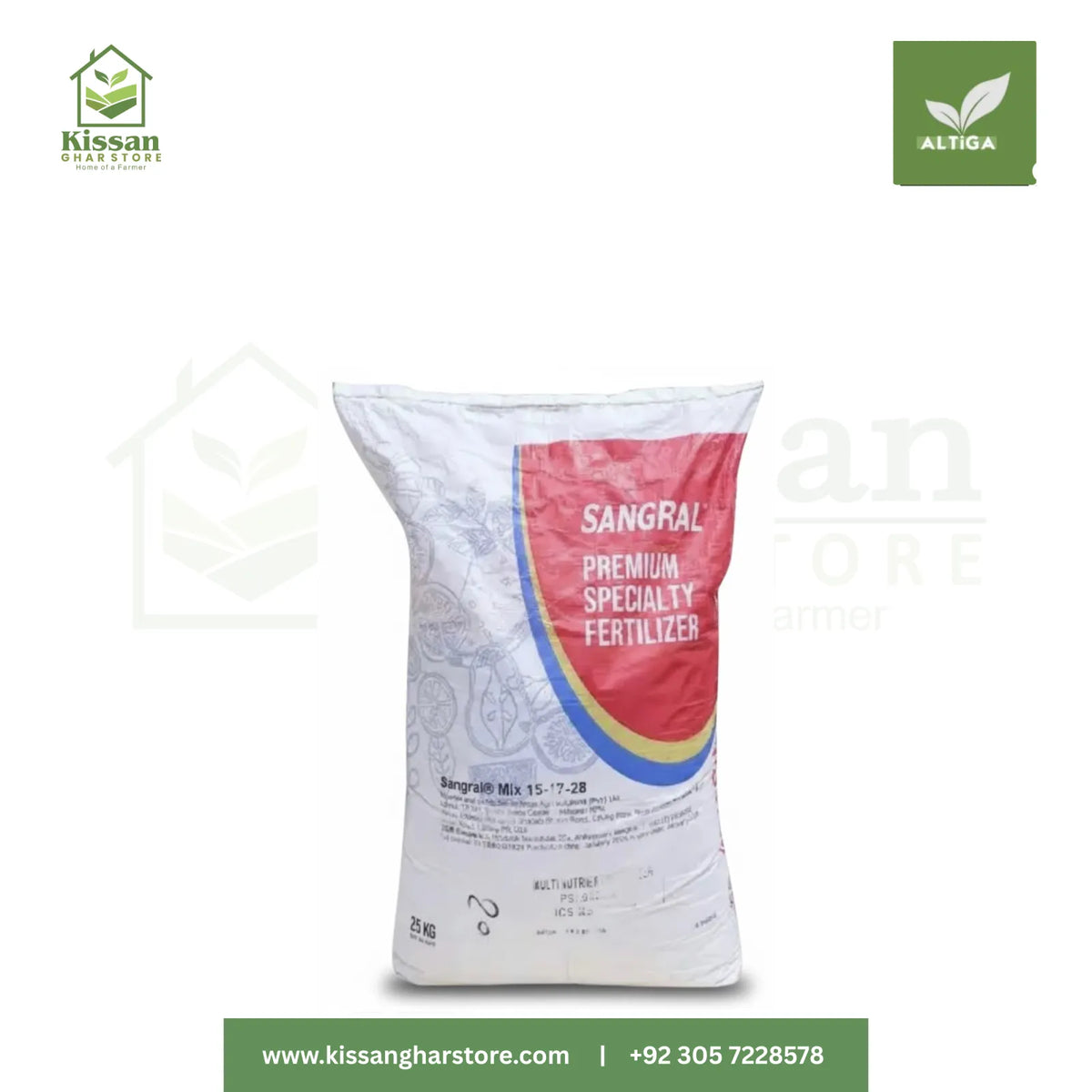 Sangral Premium 25kg Imported Fertilizer Mix NPK 15-17-28 Altiga Agri Solution