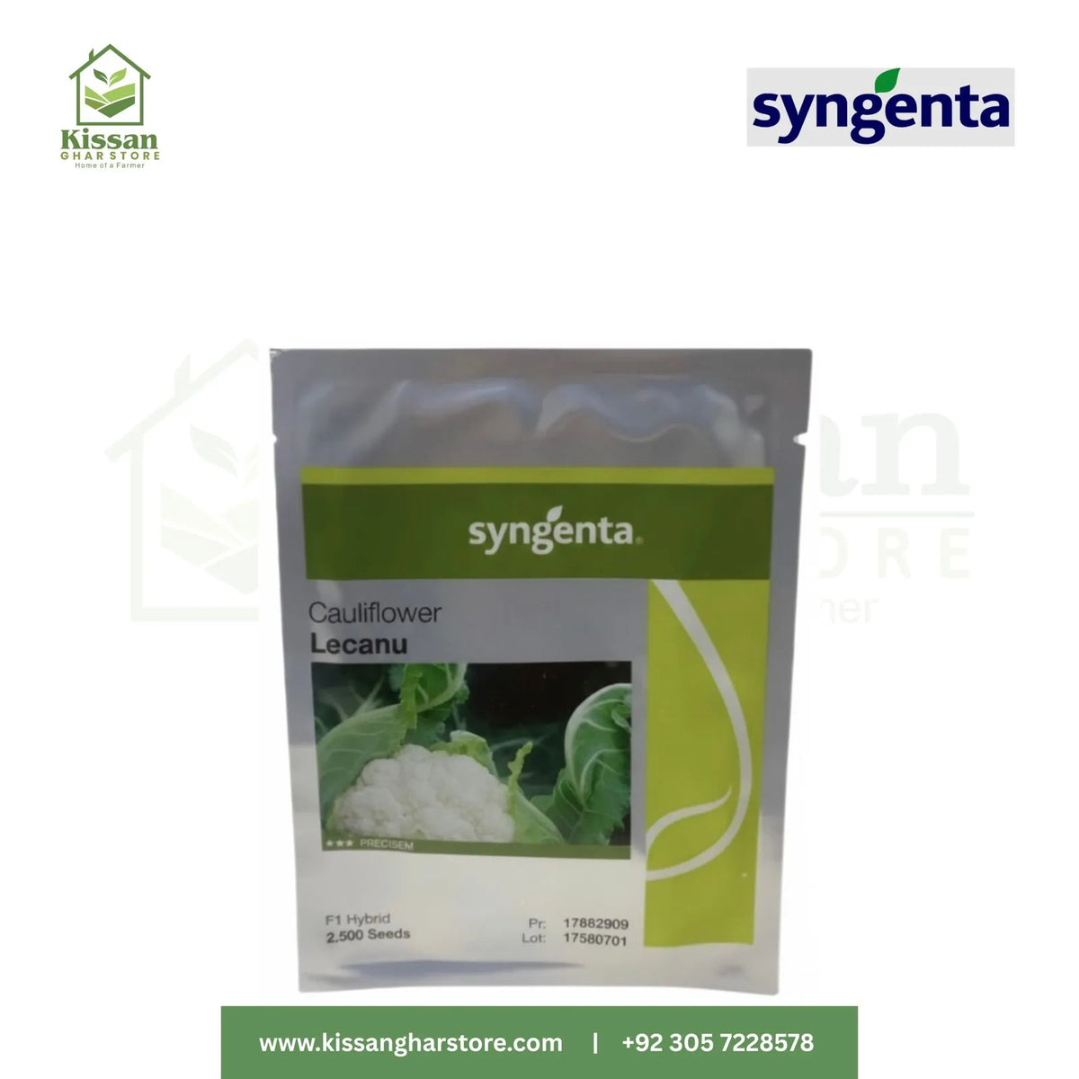 Lecanu 2500 Seeds F1 Hybrid Cauliflower Treated With Fludioxonil 2.5ks  Syngenta Pakistan Limited