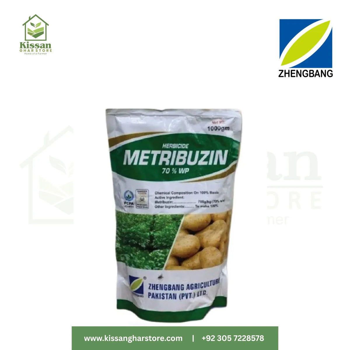 Metribuzin 70W/w 1KG ZHENGBANG