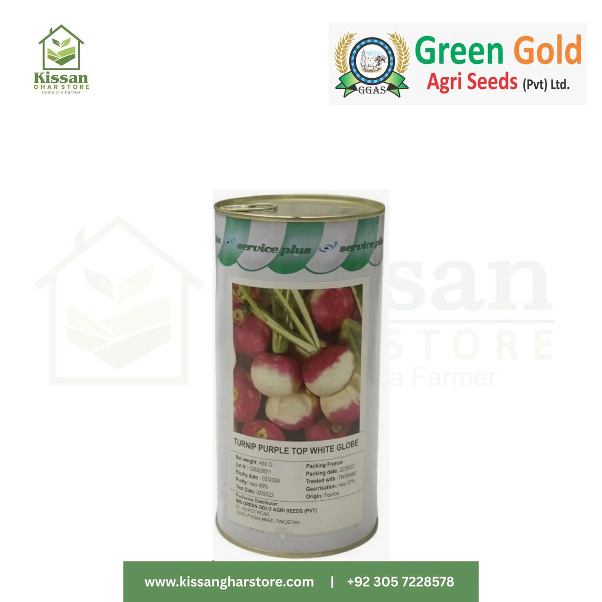 Turnip Purple Top White Globe 400gm Green Gold