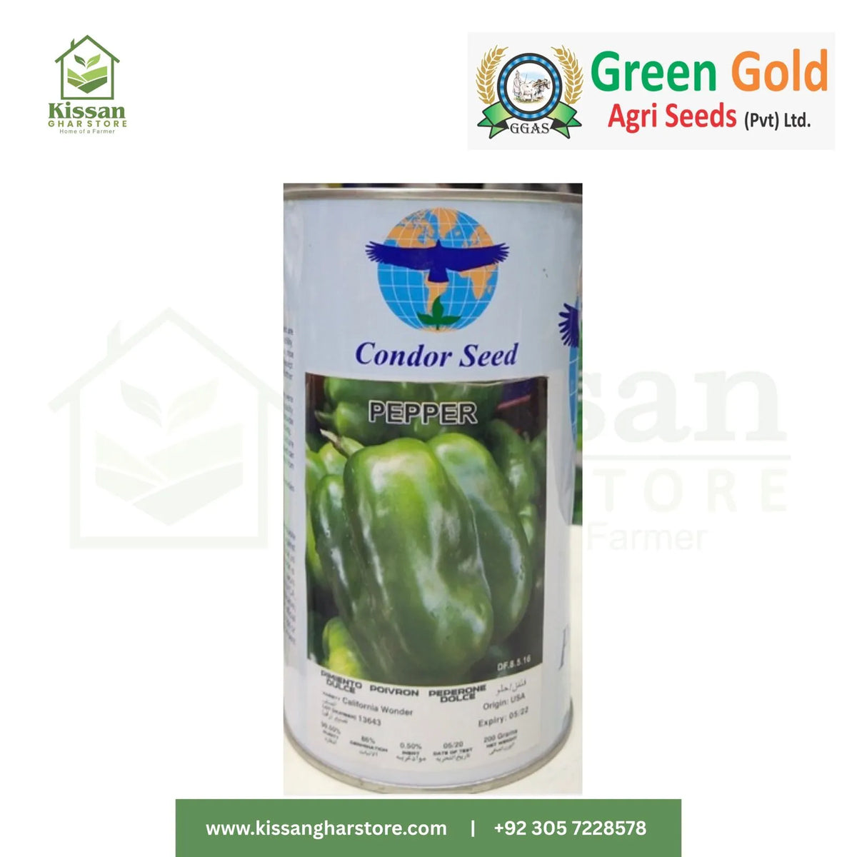 Green Bell Pepper Seeds 200grams Green Gold