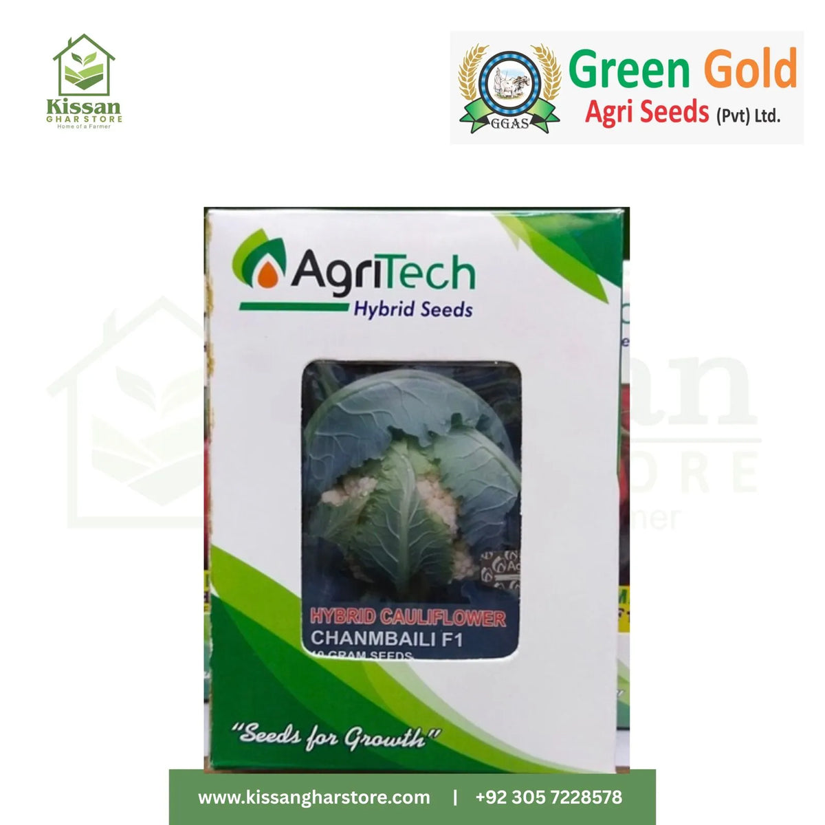 Hybrid Cauliflower 10 Gram Green Gold