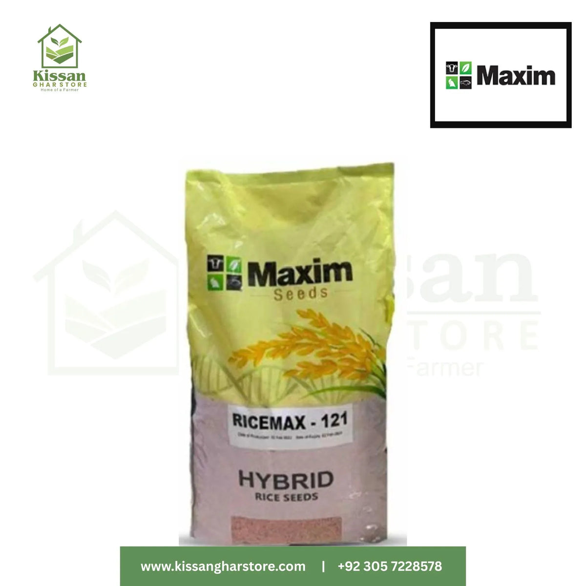 Hybrid Rice Seed Ricemax 121 5kg Maxim Agri