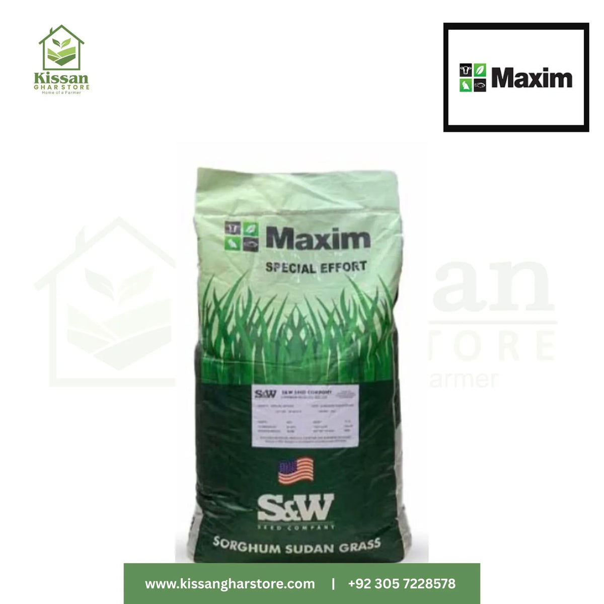 Hybrid Sorghum Sudan Fast Grass 10kg Maxim Agri