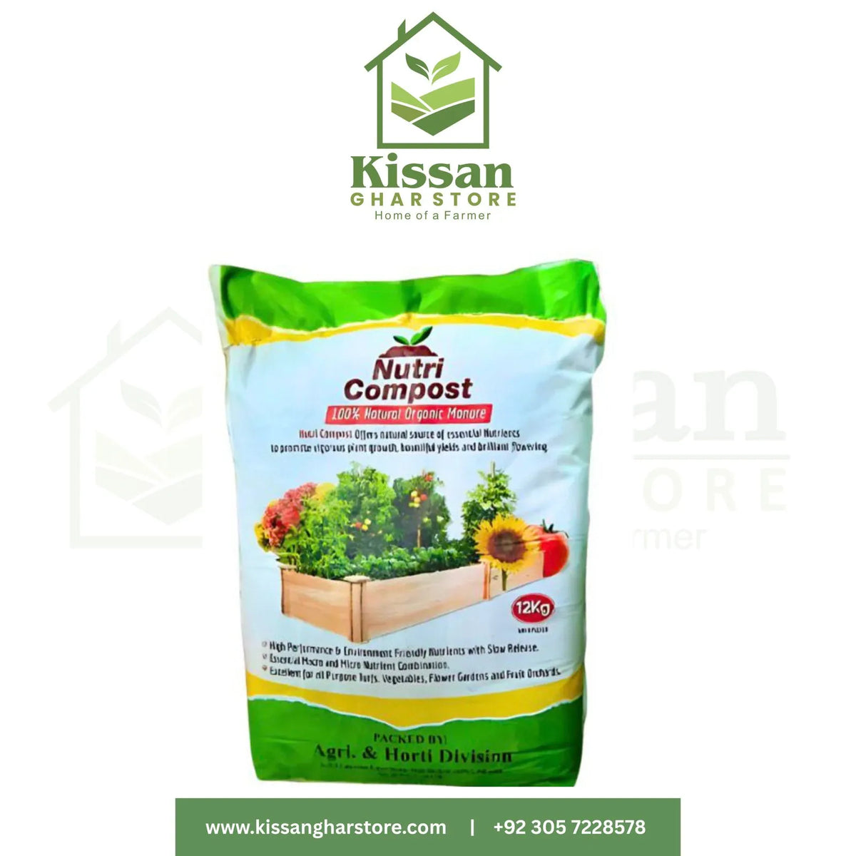 Nutri Compost 12kg Pure Black Gold