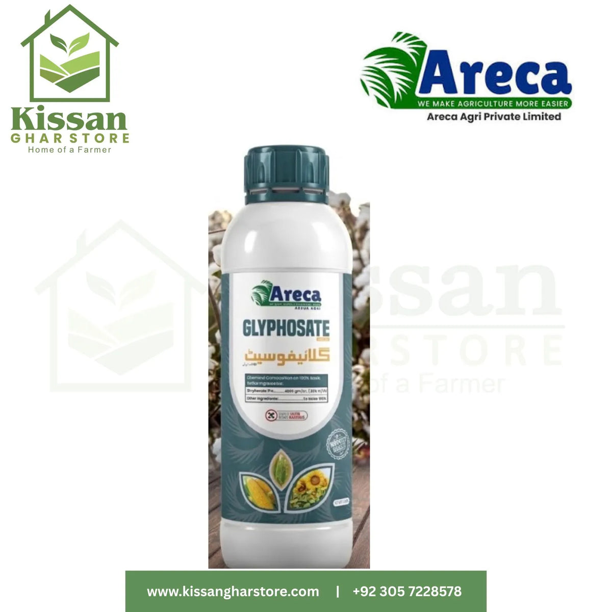 Glyphosate 41% SL 1 Liter Areca Agri Private Limited