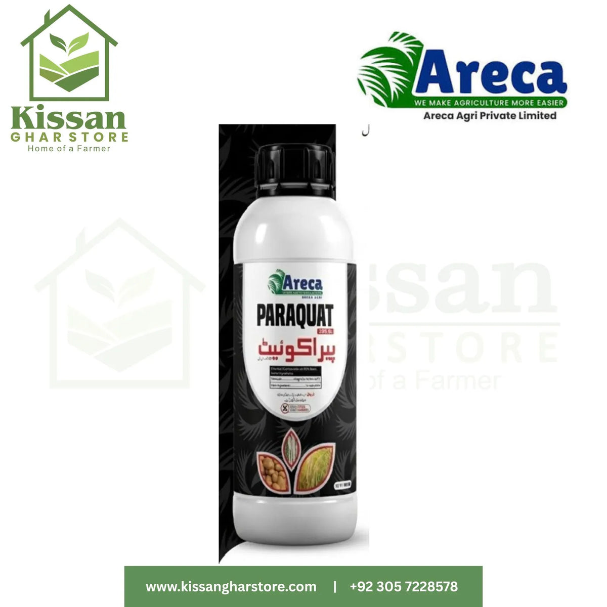 Paraquat 20% SL 1 Liter Areca Agri Private Limited
