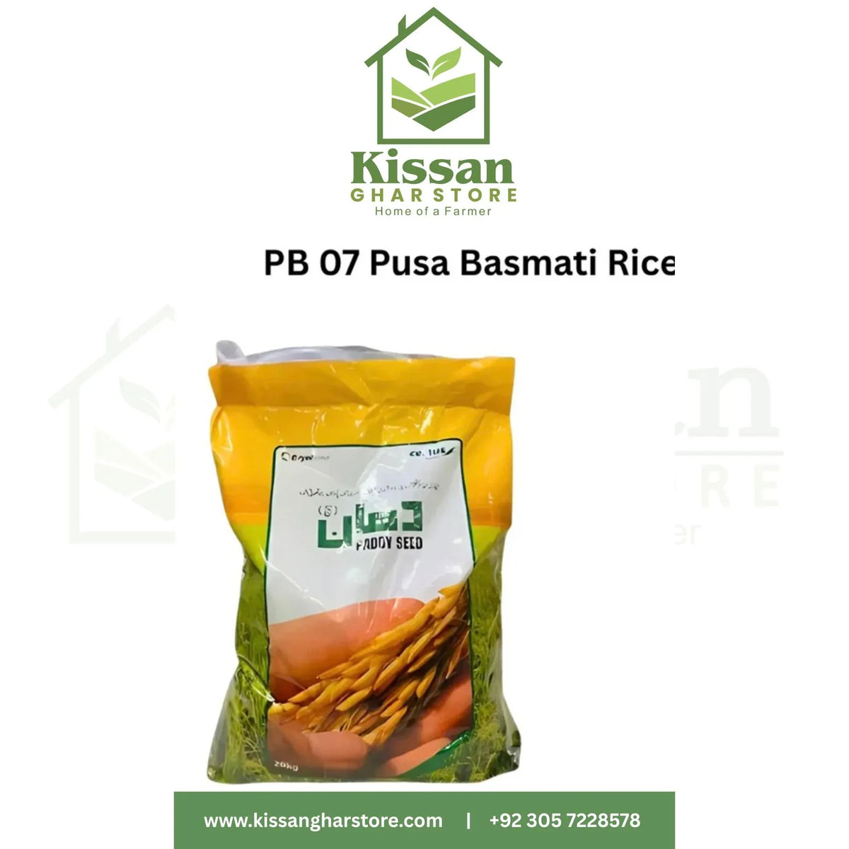 PB 07 PUSA BASMATI 10kg , Rice Seed Paddy Seed, For Early Sowing Beej Munji Chawal ( part of 20kg bag ), PB07