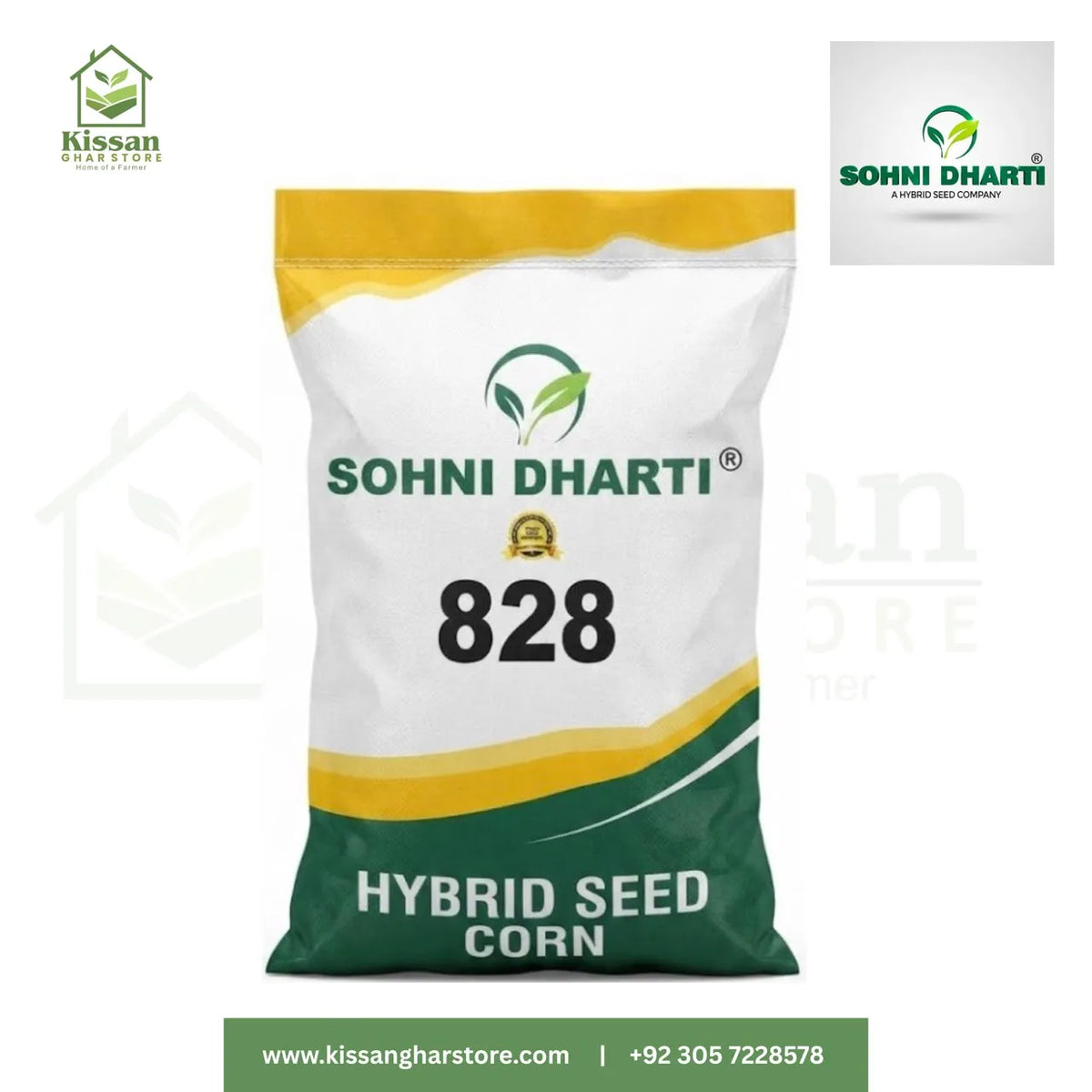 828 Hybrid Corn Seed 10kg Sohni Dharti Best For Silage And Grain Corn Maize Seed Single Cross