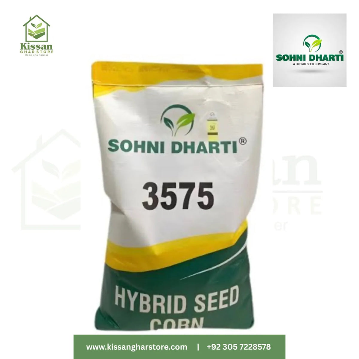 3575 Sohni Dharti Corn Seed Pakistan 10kg | Spring Corn Seed | Grain Corn | Hybrid Corn Seed |